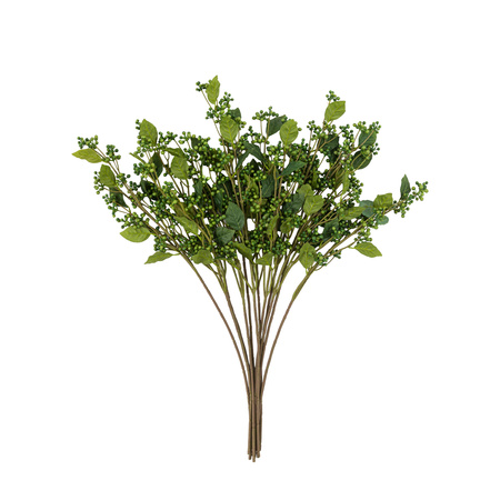 Faux Stem Berry Foliage Green 760mm (12pk)