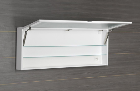 CLOE szafka z lustrem z oświetleniem LED, 120x50x18cm, biała