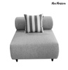 MaMaison sofa narożna ogrodowa ALEXANDER  4 szara (poduszki i pokrowiec w zestawie)