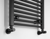 DIRECT grzejnik z bocznym przyłączem 450x1680mm, czarny mat