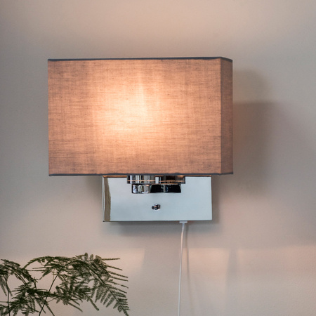 Rectangular 1 Shade Light Grey 170x270x120mm