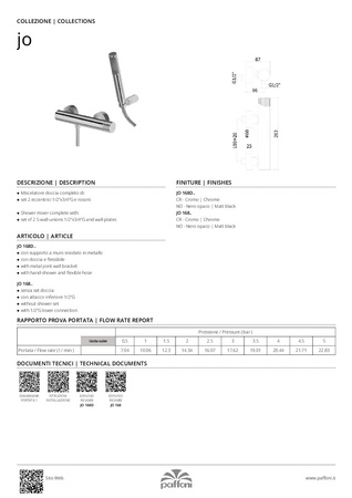 Bateria natryskowa ścienna (korpus)-Paffoni/kolekcja Joker
