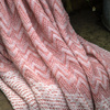 Nalu Knitted Herringbone Throw Apricot 1300x1700mm