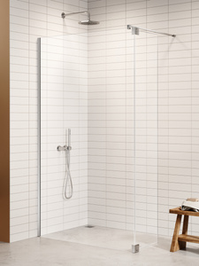 Kabina prysznicowa NESTA WALK-IN U 70x200 + skrzydło 30cm szkło czyste 8mm Active Shield 2.0