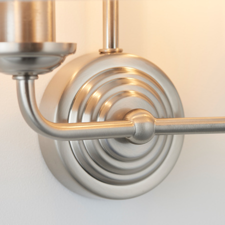 Highclere 2 Wall Light Chrome & Natural