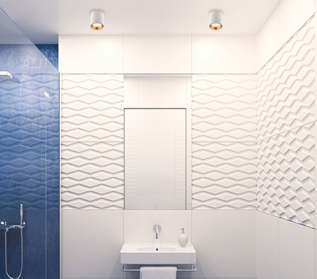 MAXLIGHT C0155 LAMPA SUFITOWA TUB OKRĄGŁY BIAŁY+ PIERŚCIEŃ OZDOBNY BIAŁY RC