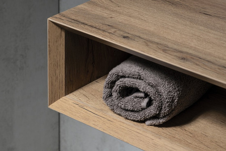 MORIAN szafka umywalkowa 120x14x48cm, dąb, prawa