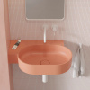 OVO M+ umywalka nablatowa/wisząca - lewa, 64 x 44 cm, coral mat