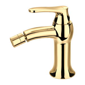 ART DECO bateria bidetowa, złoty połysk