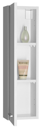 ZOJA szafka wisząca do lustra, 20x70x14cm, biała