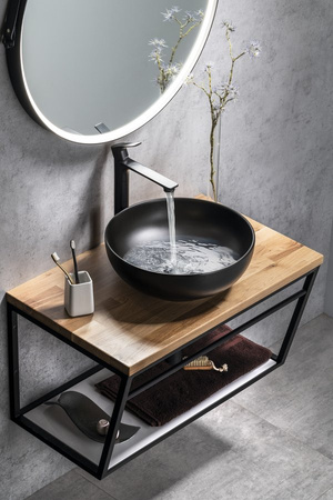 Blat WOODY 606x28x463mm, lite drewno dąb naturalny