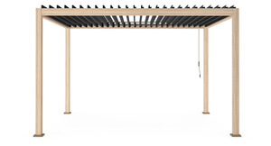 Pergola ogrodowa BIZZOTTO OCEAN 3X4 – antracytowy / naturalny
