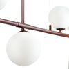 Lampa wisząca MODERNO 80 cm - burgundowa z białymi kloszami