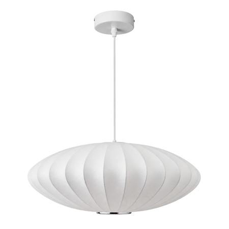 Lampa wisząca SILK FLAT biała 50 cm - nowoczesna i minimalistyczna