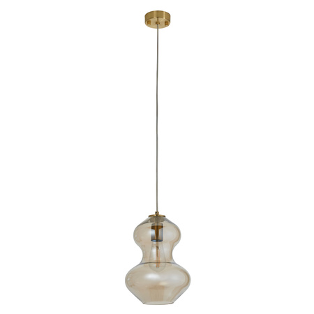 Kelda Shaped Pendant Satin Brass Champagne