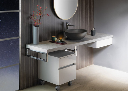 AVICE szafka na kółkach, 2 szuflady, 45x57x48,5cm, biały