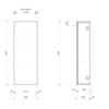 ESPACE szafka 35x94x22cm, 1 drzwiczki, lewa/prawa, dąb srebrny