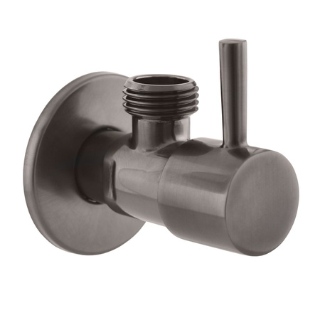 Zawór narożny z ceramicznym pokrywem 1/2"x3/8", gun metal