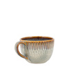 Organic Ridged Mug Stone (4pk) 145x110x80mm