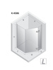 Kabina NESTA LIGHT GOLD 1D pięciokątna lewa Drzwi P 100x80x200 czyste 6mm Active Shield 2.0