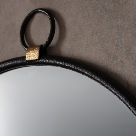Bayswater Black Round Mirror 610 x 700 mm