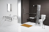 HANDICAP poręcz wspierająca prawa 800x850mm, stal nierdzewna polerowana