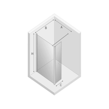 KABINA NEW SOLEO WALK-IN  120x195 CZYSTE 6mm ACTIVE SHIELD