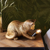Lampa stołowa Kitten – vintage złota, 31 × 18,3 × 17,5 cm