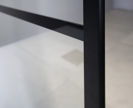 CURE BLACK walk-in, 1000 mm, szkło czyste
