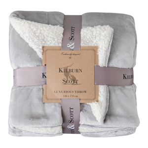 Sterling Sherpa Throw Silver 1400 x 1700 mm