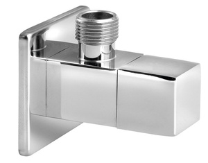 Zawór narożny 1/2"x3/8", kwadratowy, chrom