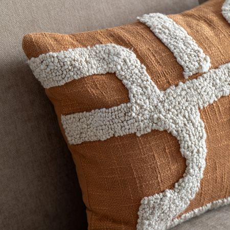Kalho Embroidered Cushion Apricot 300x500mm