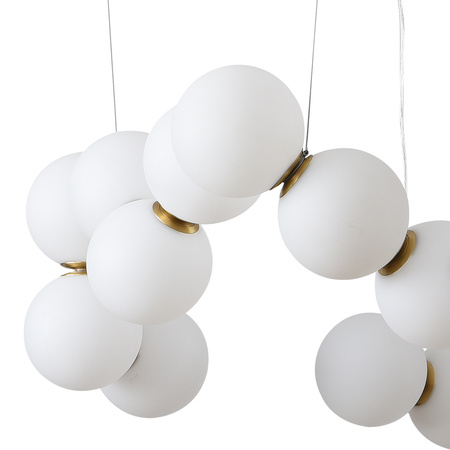 Lampa wisząca CORALLI-80 - LED, biało-mosiężna