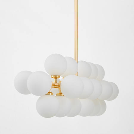 NOWOCZESNA LAMPA WISZĄCA ZŁOTA PETRICA W24