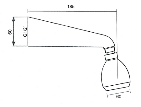 Prysznic naścienny obrotowy, brąz