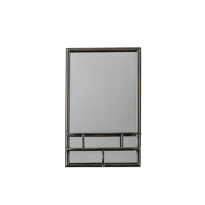 Lustro prostokątne Milton, czarne, 300 x 100 x 480 mm