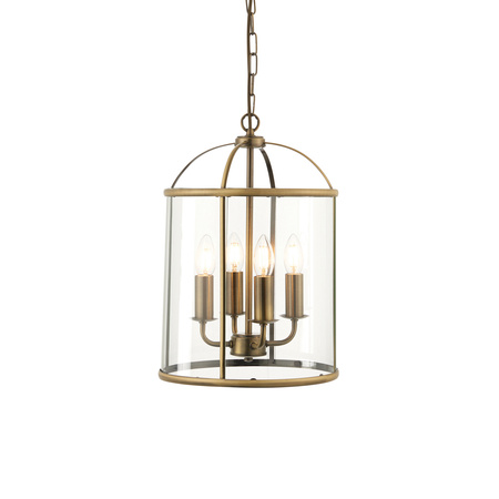 Lambeth 4 Pendant Light Antique Brass