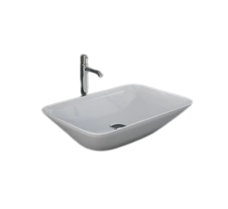 Zestaw DES Miska WC podwieszana z deską W/O i Umywalką Nablatową VARIANT prostokątną 55x36 cm biały połysk