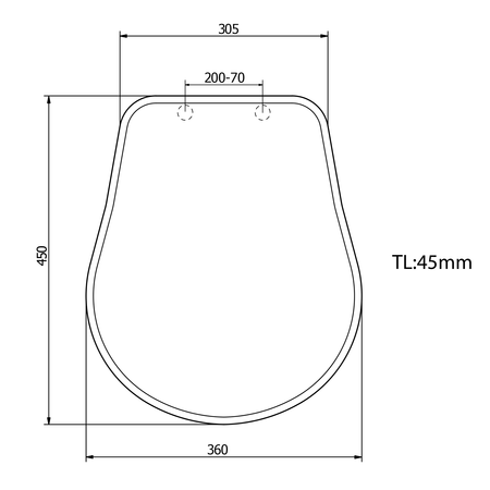 RETRO deska WC, orzech/chrom