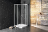 SIGMA SIMPLY kabina prysznicowa 900x900 mm, wejście z rogu, szkło Brick