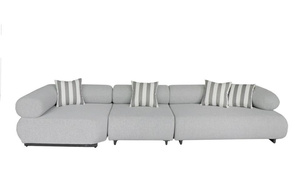 MaMaison sofa ogrodowa ALEXANDER szara    (poduszki i pokrowiec w zestawie)