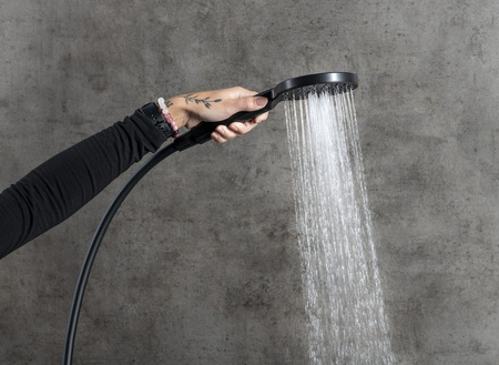 PAX zestaw prysznicowy z baterią dźwigniową, czarny mat