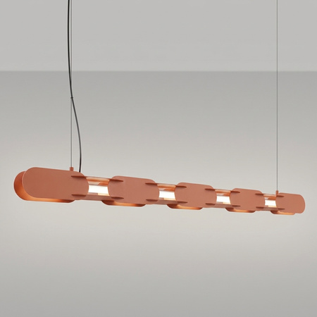 Lampa wisząca CHAIN 158 ochra czerwona LED 4000K