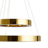 Lampa wisząca CIRCLE 2 40+60 cm - LED dwa ringi złoty połysk