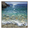 Obraz w ramie „Crystal Waters” – niebieski, 81 × 3 × 81 cm
