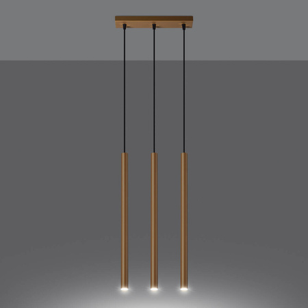 Lampa wisząca PASTELO 3L złota