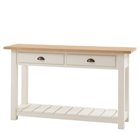 Eton 2 Drawer Console White 1400x380x800mm