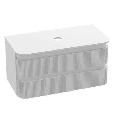 Szafka wisząca dwuszufladowa z blatem Vermont White 1000