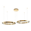 Lampa wisząca CIRCLE 2 80+80 cm - LED, ringi złoty połysk na 1 podsufitce