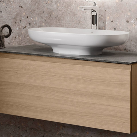 Zestaw DES Miska WC podwieszana z deską W/O i Umywalką Nablatową 70X35CM Biały Połysk